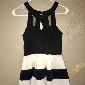 Flare halter neck dress